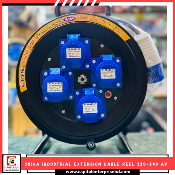 Extension cable reel Industrial Socket 3x16A FARNK www.capitalenterprisebd.com