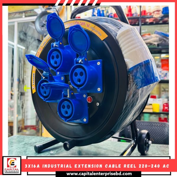 Extension cable reel Industrial Socket 3x16A FARNK