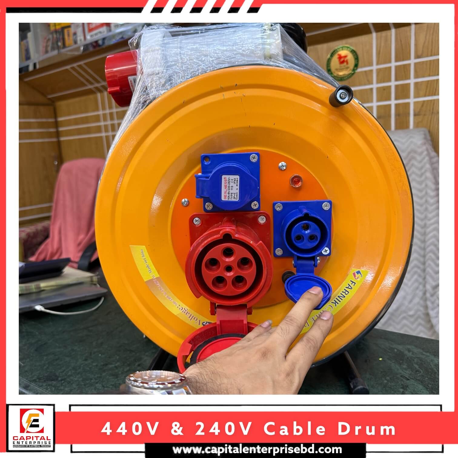 Multi Voltage 3Phase & Single Phase Power Extension Cable Reel 30&50 Meter Heavy Duty
